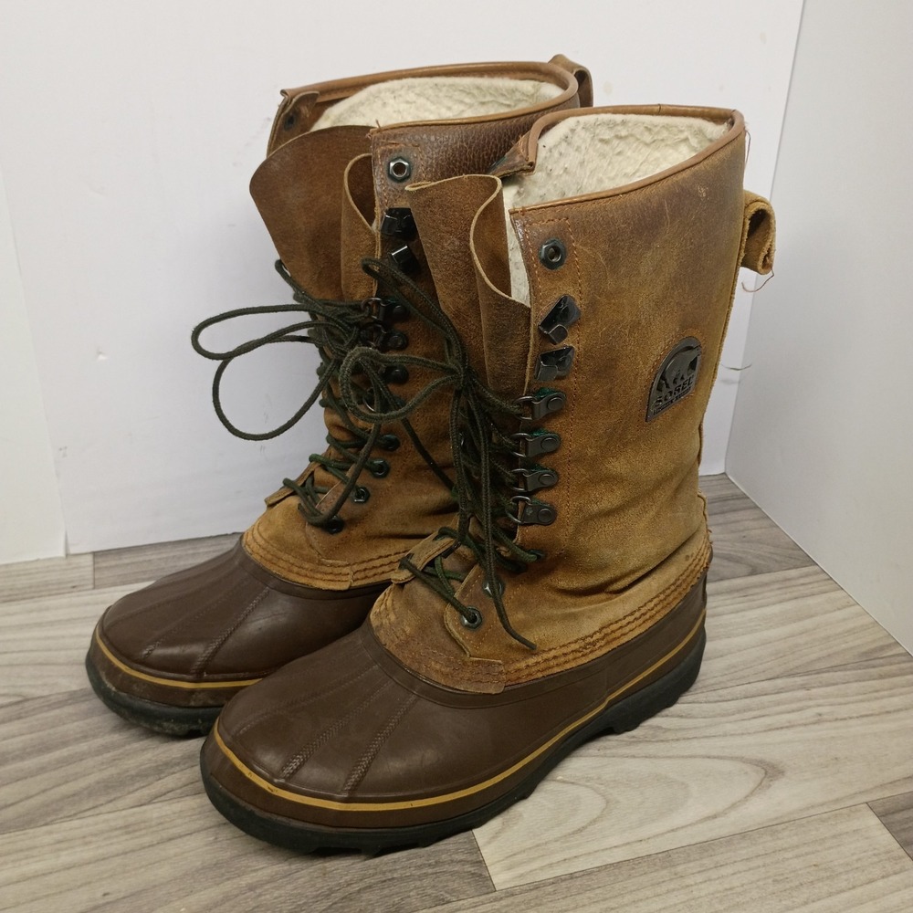 VTG Sorel Kaufman Maverick Boots Men's Sz 9 Snow Insulated Liner Duck - Canada